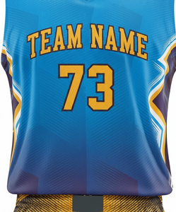 Custom Sublimated Basketball Jersey Team Name 73 Moisture Wicking V-Neck Sleeveless <b>Mesh</b> Uniform Adult Unisex All Seasons - Product Image 5