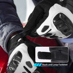 Guantes de Motocicleta de Cuero Premium para Hombre y Mujer, Guantes de Protección para Motociclistas, Guantes de Carreras con Protección Completa para los Dedos - Product Image 4