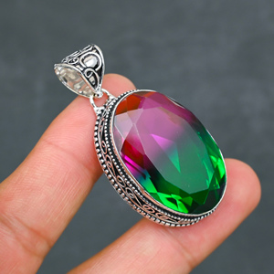 925 Silver Luxury <b>Statement</b> <b>Necklace</b> 22g Weight - Product Image 2