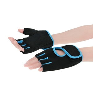 ถุงมือยกน้ำหนักแบบครึ่งนิ้ว OEM ผลิตตามสั่ง สำหรับออกกำลังกาย ฟิตเนส หนังแท้ พร้อมที่รัดข้อมือ สำหรับผู้ชาย - Product Image 4