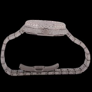 Most Trending <b>Black</b> Dial Custom Moissanite Fully Iced Out Diamond Wristwatch for <b>Man's</b> Hip Hop Style Bezel Setting Unique <b>Watch</b> - Product Image 5