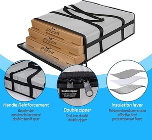 Sac isotherme pliable et imperméable pour le déjeuner, entièrement doublé, facile à nettoyer, avec poche extérieure, fabriqué au Vietnam, OEM - Product Image 3
