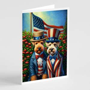 All American Lakeland Terrier Whimsical A7 Greeting Card Pack 8 Blank Note Cards with <b>Envelopes</b> <b>5x7</b> Size - Product Image 1