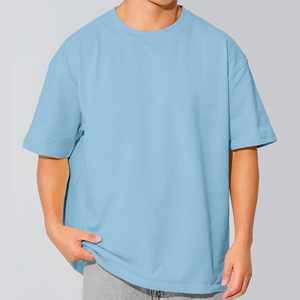 Camiseta personalizada de 100% algodón para hombre, ropa informal gráfica de peso pesado de gran tamaño, ropa personalizada BD transpirable de talla grande - Product Image 3