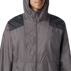 Chaqueta Cortavientos Impermeable con Capucha y Bloques de Color Liso, Unisex, con Logotipo Personalizado, Chaqueta Deportiva de Nailon para Senderismo al Aire Libre para Hombre - Product Image 6