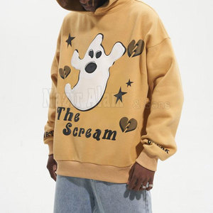 Sudaderas con Estampado Puff para Hombre, Ropa Urbana, Sudadera con Capucha Gráfica, Informal, Transpirable, Cómoda, para Uso Diario - Product Image 4