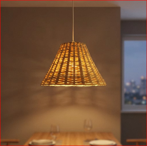 Lámpara Colgante de Ratán Tejida a Mano CANE LAMP, Lámpara de Techo LED Cálida, Lámpara Colgante para Cafetería, Restaurante o Casa de Campo - Product Image 6