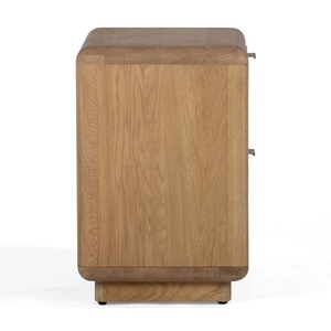 Nala Nightstand Made Of Solid Teak Wood High Quality With Natural Wood and 2 Drawers For Indoor Use. - Product Image 3