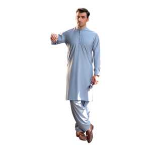 Ensemble de salwar kameez de luxe pour hommes, vêtements indiens et pakistanais, tenue traditionnelle en coton classique pour l'Aïd, couleurs et tailles personnalisées - Product Image 1
