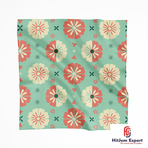 Collection en gros de foulards carrés à col carré, doux au toucher de soie, avec motifs imprimés personnalisés de pointe, utilisables comme foulards de tête, hijabs et châles de mode - Product Image 4