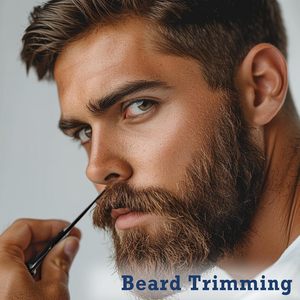 Professional Stainless Steel <b>Beard</b> & Mustache <b>Scissors</b> Shears Precise Trimming Facial Hair Eyebrows Grooming Tool Black - Product Image 4