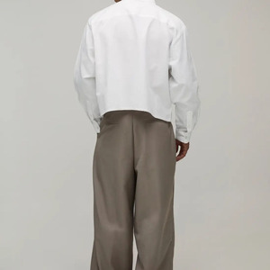 Camisa de Vestir de Popelina Blanca para Hombre, Talla Grande, Manga Larga, Cuello Clásico, Corte Holgado, Estilo Minimalista, Botones, Corte Recto, Primavera - Product Image 2