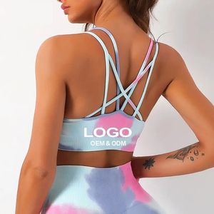 Soutien-gorge de sport respirant à sublimation personnalisée pour femme, grande taille, dos nageur, maintien élevé, idéal pour le yoga - Product Image 4