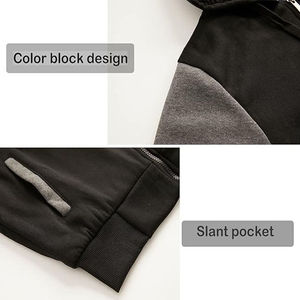 เสื้อฮู้ดระบายอากาศได้ดี คุณภาพสูง ขายดี คุณภาพเยี่ยม เสื้อฮู้ดผู้ชายสำหรับฤดูหนาว อุ่นสบาย ผ้าฝ้ายฟลีซ ซิปยาว - Product Image 6