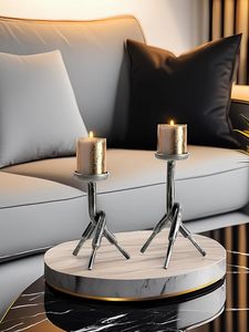 Vulcan Candle Stand Antique Metal Finish Luxury Decorative Candle Holder for Living Room Dining Table Festive Decor - Product Image 4