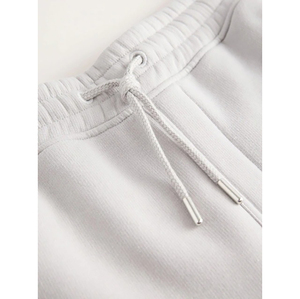กางเกงขาสั้นผู้ชายผ้าฝ้ายสีทึบเอวยางยืดลำลองเอวกลางสีเทา - Product Image 4