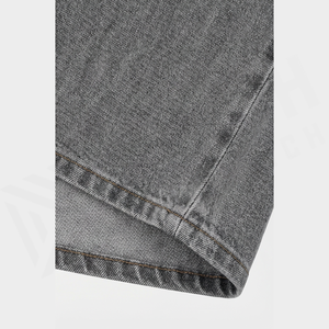 Jean en denim évasé taille haute pour homme, en coton délavé, coupe ample, style décontracté automne - Product Image 6