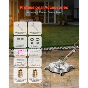 Idropulitrice per Superfici in Acciaio Inox da 4000 PSI con 4 Ruote e Attacco Rapido da 3/8 - Product Image 6