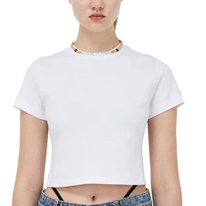 Camisetas cortas para mujer más vendidas en línea, hechas con el mejor material, camisetas cortas para mujer fabricadas en fábrica. - Product Image 4