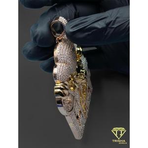 <b>Iced</b> Out Chef Pendant Hip Hop Necklace Custom Bling <b>Chain</b> Luxury Statement Jewelry Gift - Product Image 4