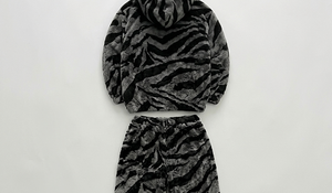 Conjunto Deportivo Unisex de Forro Polar Grueso con Estampado de Leopardo, Sudadera con Capucha, Manga Larga, Cordón Ajustable, Corte Regular, Ropa Casual de Invierno para Adultos - Product Image 6