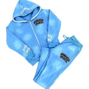 Conjunto de Sudadera con Capucha y Pantalones Deportivos para Hombre, 100% Algodón, Bordado, Estilo Desgastado, Personalizado, 2026 - Product Image 3