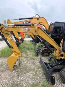 Excavadora de cadenas CAT 308E2 de 8 toneladas, usada, con cabina, para excavación de cimientos y renovación de jardines - Product Image 3