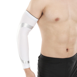 Custom Brand Unisex White Cooling Sports Cycling <b>Arm</b> <b>Sleeves</b> Anti-UV <b>Compression</b> 100% Polyester Adult Sun Protection Digital - Product Image 4