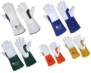 Guantes de soldadura Tig de piel de oveja, resistentes a impactos, retardantes de llama, resistentes a desgarros, para soldadores, guantes de seguridad para las manos. - Product Image 1