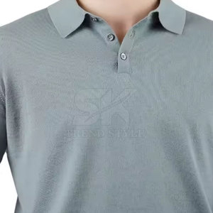 Polo de manga larga para hombre, diseño único, talla grande, liso, de alta calidad, al por mayor, más vendido. - Product Image 4