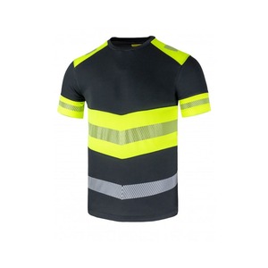 T-shirt de travail avec bande réfléchissante, t-shirts de sécurité pour les travailleurs du bâtiment - Product Image 1