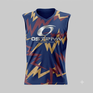 Camiseta Deportiva de Verano para Hombre, Cuello en V, Sin Mangas, 100% Poliéster, Tejido de Punto, Secado Rápido, Transpirable, Corte Regular, Venta al Por Mayor - Product Image 3