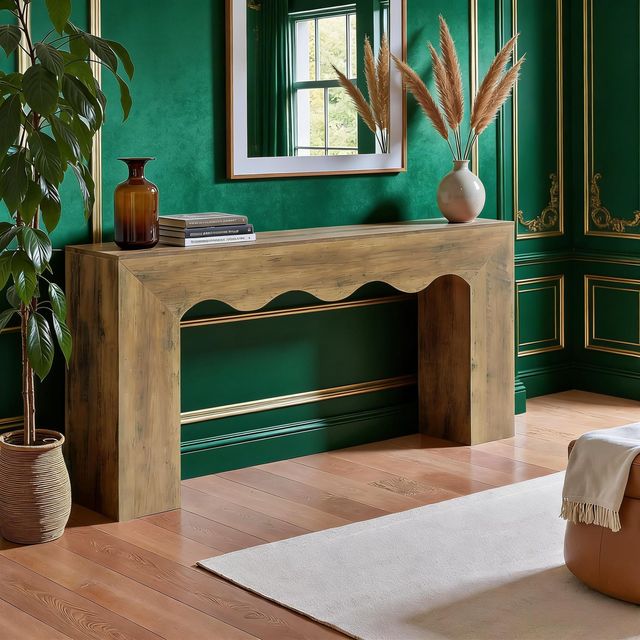 Wooden Console Table with Storage for Sofa or Entryway Use