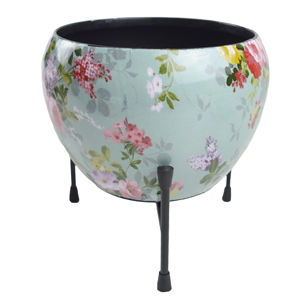 Maceta Decorativa con Diseño Floral y Acabado Colorido, con Soporte de Color Brillante, Ideal para Decoración de Restaurantes - Product Image 5