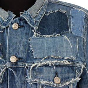 Customizable Women's Blue Denim Jacket Breathable Cotton Spandex Stylish Long Sleeve with Big Pockets Blazer Coat for Women - Product Image 4