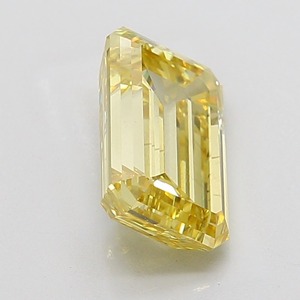 Diamant de 5,01 carats, taille émeraude, jaune intense fantaisie, clarté SI1, excellente taille, diamant certifié pour bijoux de luxe - Product Image 4