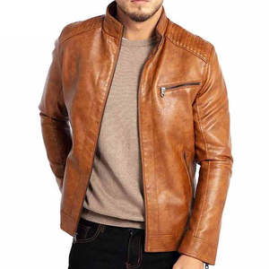 Premium Quality Casual <b>Winter</b> <b>Leather</b> <b>Jacket</b> for Men 100% Original Cow Hide Eco-Friendly OEM Customized with Front Logo - Product Image 2