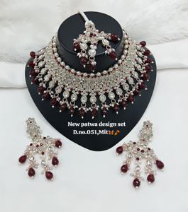 Parure de collier ras-du-cou et boucles d'oreilles pendantes en zircon plaqué or rose, style ethnique, pour femme, idéale pour mariage et soirée - Product Image 3