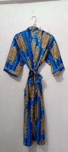 ชุดคลุมกิโมโนผ้าฝ้ายสำหรับผู้หญิง ลายสัตว์ ชุดเพื่อนเจ้าสาว ชุดนอนฤดูร้อน ไซส์เดียว ปิดด้วยเชือกผูก ระบายอากาศได้ดี - Product Image 4