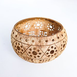 Table center piece perforated coconut shell candle <b>holder</b> top quality sustainable <b>tealight</b> <b>holders</b> - Product Image 3