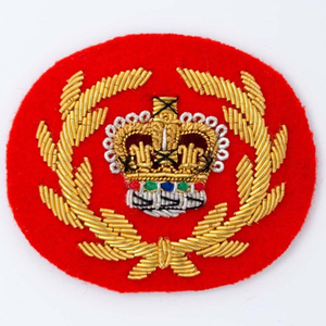 Light Weight Custom Size Handmade Bullion Wire Embroidered Badges-Custom Logo Design Custom Colors High Quality Wholesale - Product Image 3