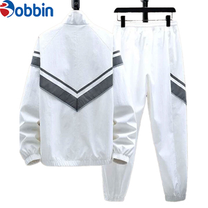 Top Trend Men Clothes Outfit Custom Nylon Windbreaker Set <b>Stand</b> up Collar Zip up Windbreaker Warm Jacket & Pants Outdoor Wear - Product Image 1