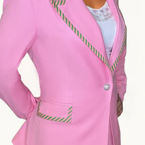 Nouveau Blazer Femme AKA Star Anti-rides Uni à Boutons Doublé Polyester Coton Coupe Ajustée pour Bureau et Affaires Vente en Gros 2026 - Product Image 6
