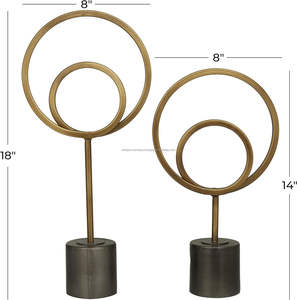 Nouvellement personnalisé ensemble personnalisé de 2 Sculpture en métal Sculpture décorative de table pour la décoration de bureau à domicile et d'hôtel - Product Image 3