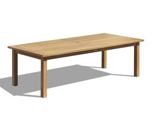 Table à manger rectangulaire moderne en teck pour l'extérieur, imperméable et durable, empilable et résistante aux UV, pour hôtels, patios, restaurants - Product Image 3