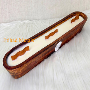 Grand bol à bougie en bois, bols à bougie en bois - Product Image 1