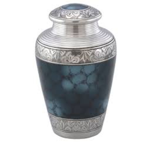 Handmade Green & Golden Brass Cremation Urn For Human Ashes Adult Metal Funeral <b>Memorial</b> Urn With Threaded Lid Engraved <b>Keepsake</b> - Product Image 5