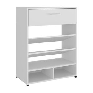 Scarpiera a 3 livelli Alpine con 1 cassetto e 5 ripiani, mobiletto bianco per riporre le scarpe - Product Image 5