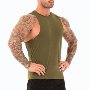 Hot Selling Men's Acid Washed Tank Tops Loose Fit Casual Gym Fitness Workout T-Shirts Breathable Polyester Print Knitted - Product Image 3