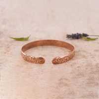 Bracelet magnétique en cuivre pur, style bohème chic, fait main, bijoux de guérison naturelle, traditionnel, moderne, antique, unisexe, fabriqué en Inde